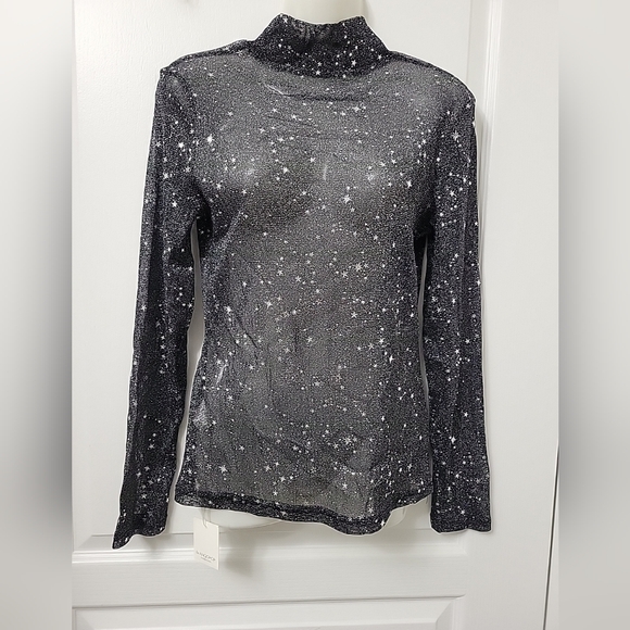 Mango Black Starry Blouse - Picture 1 of 5
